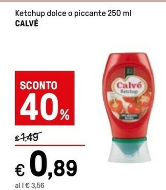 Iper La Grande Calvè Ketchup Piccante 250 G(ml) offerta
