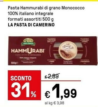 La pasta di camerino Pasta Hammurabi Di Grano Monococco 100% Italiano Integrale