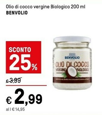 Iper La Grande Benvolio - Olio Di Cocco Vergine 200 G(ml) offerta
