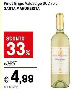Iper La Grande Santa margherita Pinot Grigio Valdadige 750 G(ml) offerta