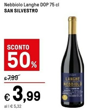 Iper La Grande San Silvestro Nebbiolo Langhe Dop offerta