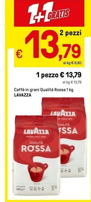 Iper La Grande Lavazza Qualità Rossa Espresso offerta