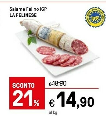 Iper La Grande La Felinese Salame Felino Igp offerta