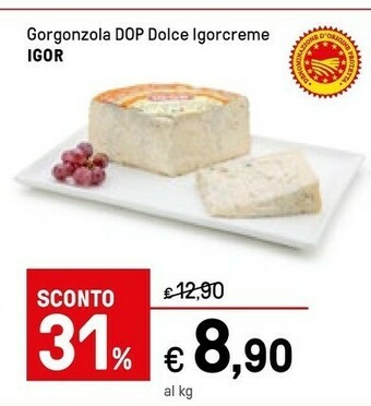 Iper La Grande Igor Gorgonzola Dop Dolce Igorcreme offerta