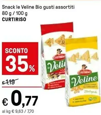 Iper La Grande Curtiriso Snack Le Veline Bio Gusti Assortiti offerta