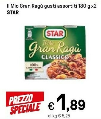 Iper La Grande Star Il Mio Gran Ragù Classico 360 G(ml) offerta