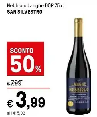 Iper La Grande San Silvestro Nebbiolo Langhe Dop offerta
