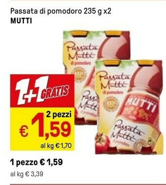 Iper La Grande Mutti Passata Di Pomodoro 235 G(ml) offerta