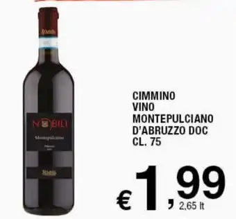 Sigma Superstore Cimmino Vino Montepulciano D'Abruzzo DOC 75 cl. offerta