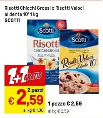Iper La Grande Scotti Riso - Risotti Chicchi Grossi 1000 G(ml) offerta