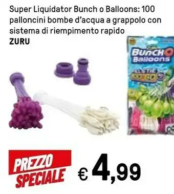 Iper La Grande Zuru Super Liquidator Bunch O Balloons 100 Palloncini Bombe D'acqua A Grappolo Con Sistema Di Riempimento Rapido offerta