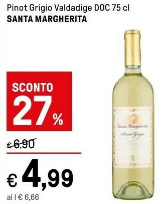 Iper La Grande Santa margherita Pinot Grigio Valdadige 750 G(ml) offerta