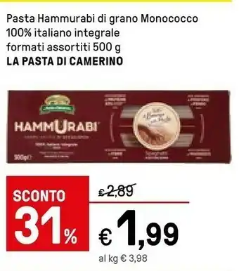Iper La Grande La pasta di camerino Fettuccine All'Uovo 500 G(ml) offerta