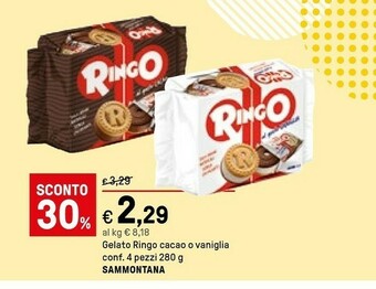 Iper La Grande Sammontana Gelato Ringo Cacao O Vaniglia offerta
