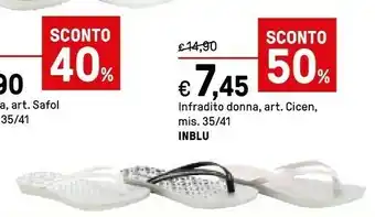 Iper La Grande Inblu Infradito Donna offerta