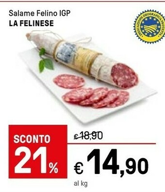 Iper La Grande La felinese Salame Felino Igp offerta