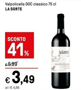 Iper La Grande La Sorte Valpolicella Doc Classico offerta