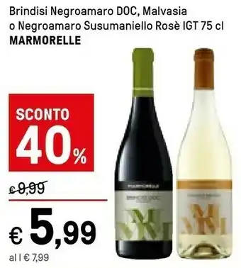 Iper La Grande Marmorelle Brindisi Negroamaro Doc offerta