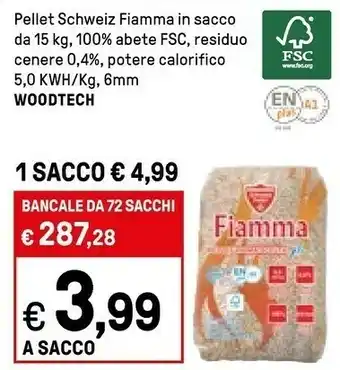 Iper La Grande Woodtech Pellet Schweiz Fiamma In Sacco offerta