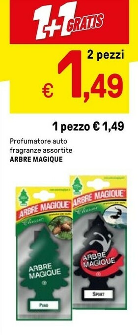 Iper La Grande Arbre magique Profumatore Auto Fragranze offerta