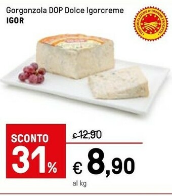 Iper La Grande Igor Gorgonzola Dop Dolce Igorcreme offerta