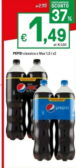 Iper La Grande Pepsi 1500 G(ml) offerta