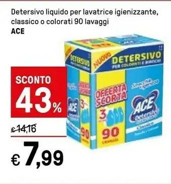 Iper La Grande Ace Detersivo Liquido Per Lavatrice offerta