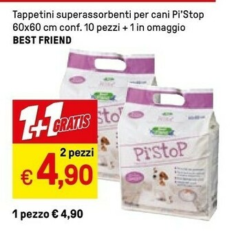 Iper La Grande Best Friend Tappetini Superassorbenti Per Cani Pi'stop offerta