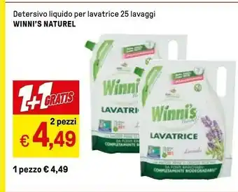 Iper La Grande Winni's Naturel Detersivo Liquido Per Lavatrice offerta