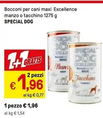 Iper La Grande Morando Bocconi Per Cani Maxi Excellence Manzo O Tacchino Special Dog offerta