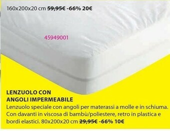 JYSK Lenzuolo Con Angoli Impermeabile offerta