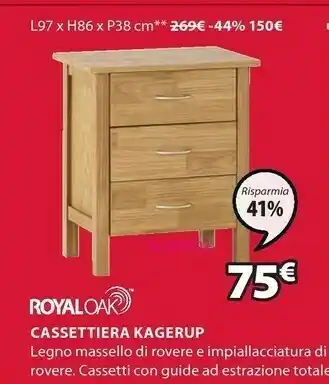 JYSK Cassettiera Kagerup offerta