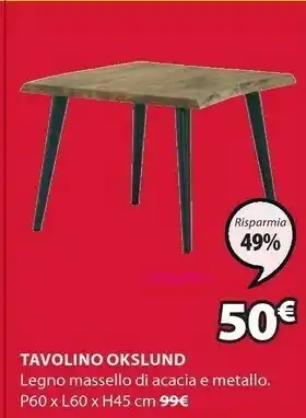 JYSK Tavolino Okslund offerta
