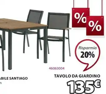 JYSK Tavolo Da Giardino San Francisco offerta
