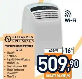 Unieuro Olimpia Splendid Condizionatore Portatile 02141 offerta
