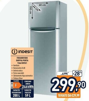 Unieuro Indesit TIAA 10 V SI.1 Doppia Porta offerta