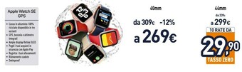 Unieuro Apple Watch SE 44 Mm OLED Oro GPS (satellitare) offerta