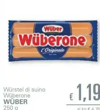 Unes Wuber Wurstel offerta