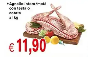 Supermercato Coal Agnello intero/metà con testa o corata offerta