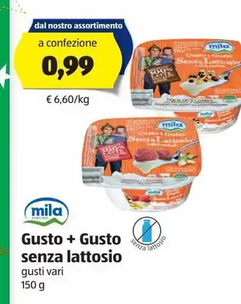 ALDI Gusto + gusto senza lattosio offerta