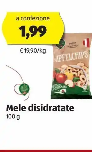 ALDI Mele disidratate offerta