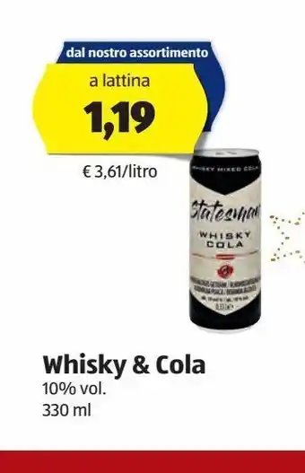 ALDI Whisky & cola offerta