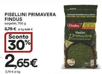 Coop Findus Piselli offerta