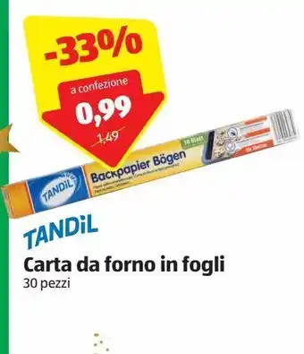 ALDI Carta da forno in fogli offerta