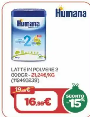 Bimbo Store Latte in polvere 2 800gr - 21,24/kg offerta
