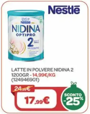 Bimbo Store Latte in polvere nidina 2 1200 gr - 14.99/kg offerta