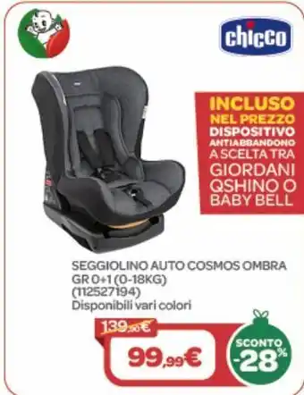 Bimbo Store Seggiolino auto cosmos ombra gr 0+1 (0—18kg) offerta