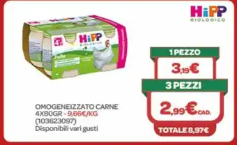Bimbo Store Omogeneizzato carne 4x80gr - 9.66€/kg offerta