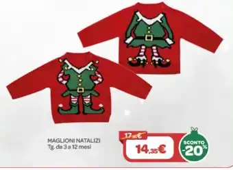 Maglioni natalizi tg. da 3 a 12 mesi