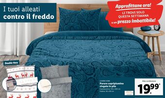 Lidl Parure copripiumino singolo offerta